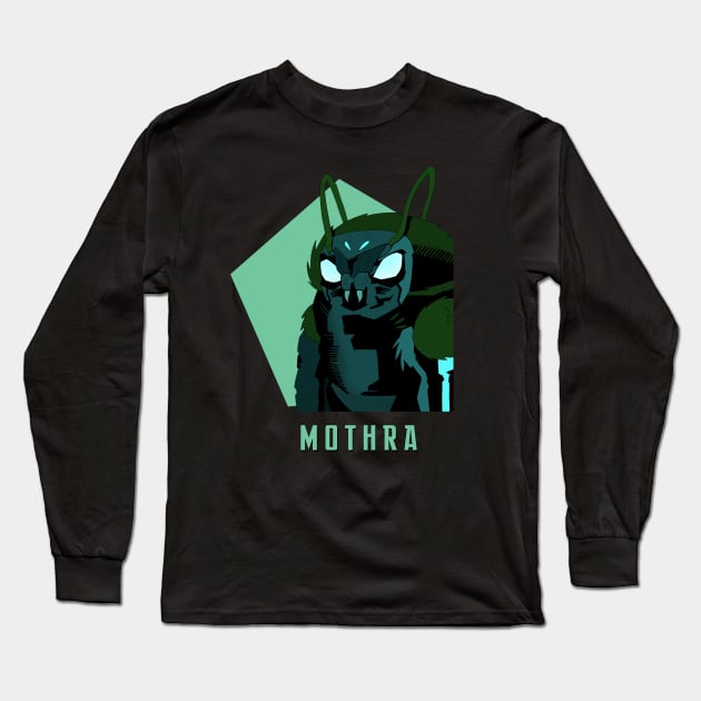 The Queen: Mothra! Long Sleeve T-Shirt by sketchart